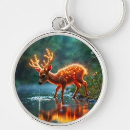 Llavero Río de bebidas mágicas de ciervos resplandecientes
