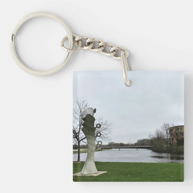 Llavero Río Milwaukee, West Bend, Wisconsin (Frente)