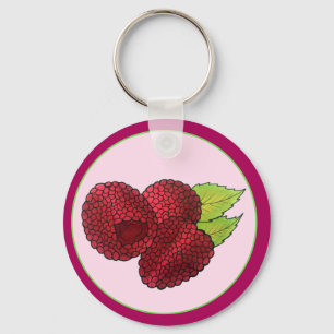 Llavero Ripe Fresco Verano Rojo Raspberries Fruit Berry