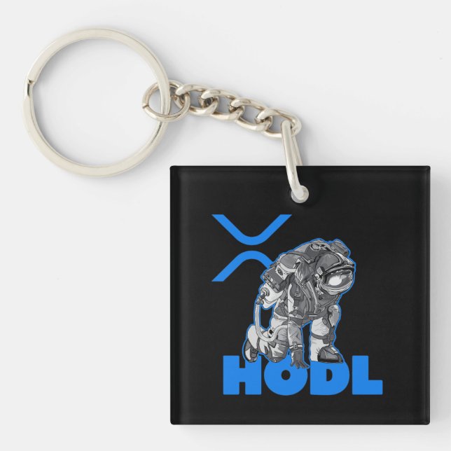 Llavero Ripple XRP Criptocurrency -Crypto Astronaut-HODL (Frente)