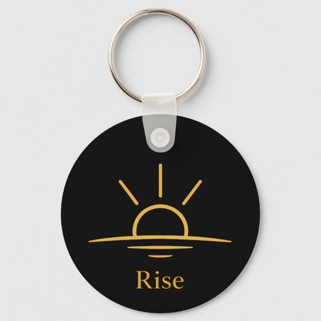Llavero Rise — Minimalist Sunrise (Anverso)