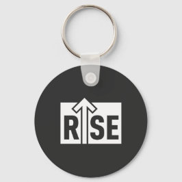 Llavero Rise Typographic Uplifting Clean Black Shirt
