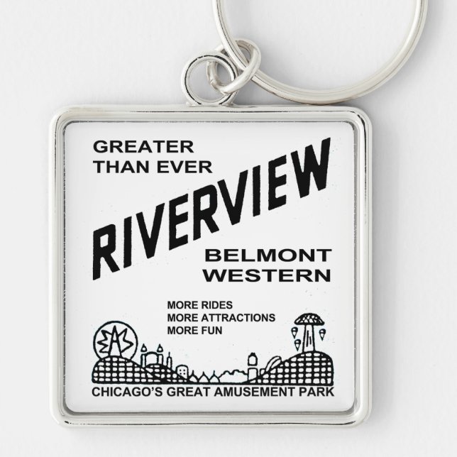 Llavero Riverview Amusement Park, Chicago, IL 1904-1967 (Frente)