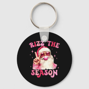 Llavero Rizz La Temporada Santa Pink Bubble Gum Rizzmas Ch