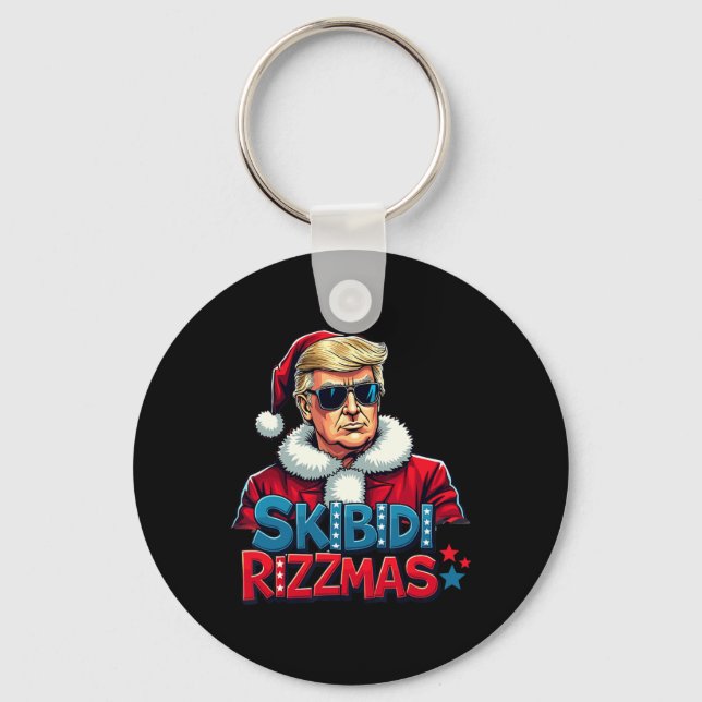 Llavero Rizz Santa Claus Trump, Navidades de Rizzmas de Sk (Anverso)