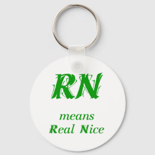 Llavero RN significa Niza Real (verde)