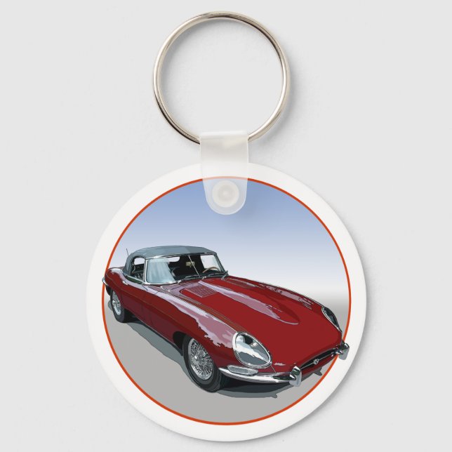 Llavero Roadster de tipo E rojo (Anverso)