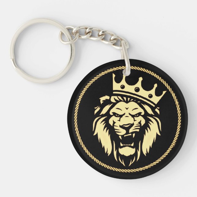 Llavero Roaring King Lion Acrylic Keychain (Frente)