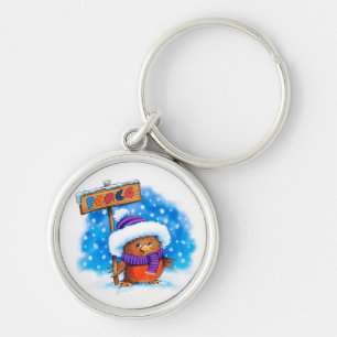 Llavero Robin de paz para Navidades de Anillo Clave.