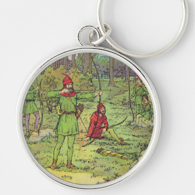 Llavero Robin Hood en el bosque (Frente)