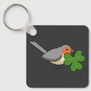 Llavero Robin lindo con Shamrock Clover Personalizado