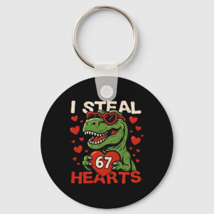 Llavero Robo Corazones 67 Funny Valentine T-rex Dinosaur M