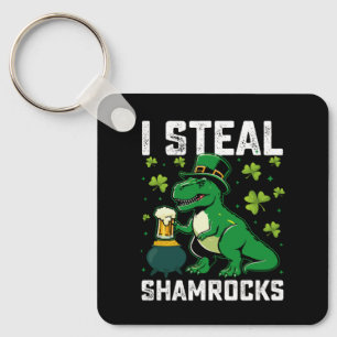 Llavero Robo Shamrock T Rex Dinosaur St Patrick's Day