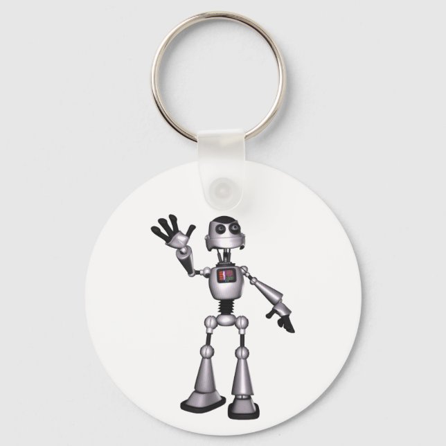 Llavero Robot 3D de media tonalidad de ciencia ficción tip (Anverso)