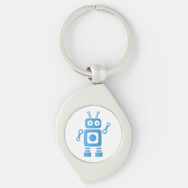 Llavero Robot retro azul (Anverso)