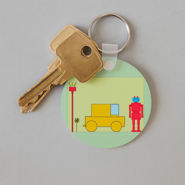 Llavero Robot Retro Y Auto (Subido por el creador)