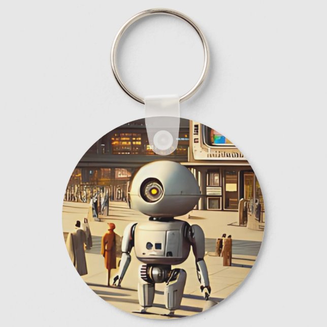 Llavero Robot retrofuturista (Anverso)