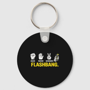 Llavero Roca papel tijera flashbang gamer meme para fans 