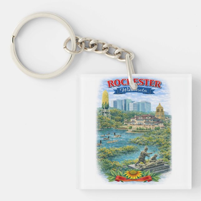Llavero Rochester MN Minnesota Landmarks Keychain (Frente)