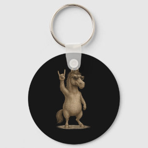 Llavero Rock de caballo retro en música graciosa regalo ho