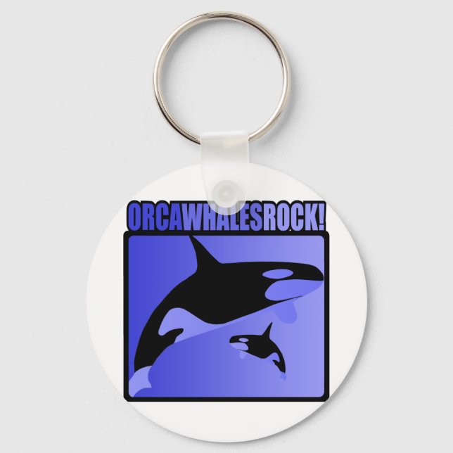 Llavero ¡Rock de las ballenas orcas! (Anverso)