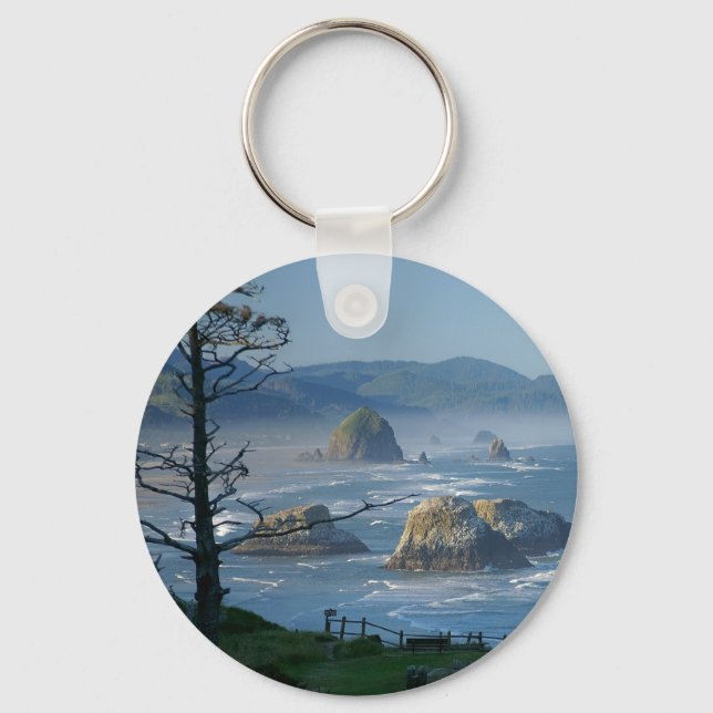 Llavero Rock Haystack, Playa Cannon, Oregón (Anverso)