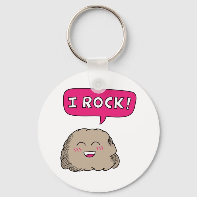 Llavero Rock, humor de rock Personalizado lindo (Anverso)