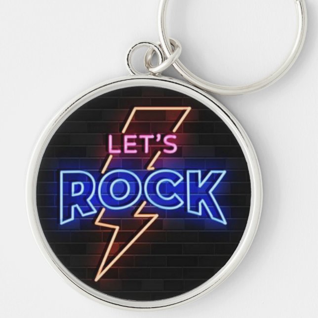 Llavero Rock Lightning Bolt Round (Frente)