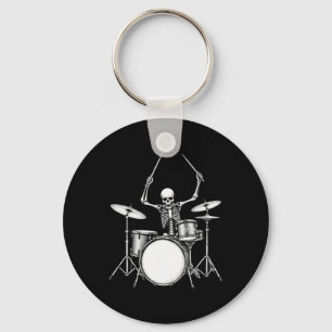 Llavero Rock N Roll Drummer Skeleton