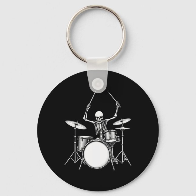 Llavero Rock N Roll Drummer Skeleton (Anverso)