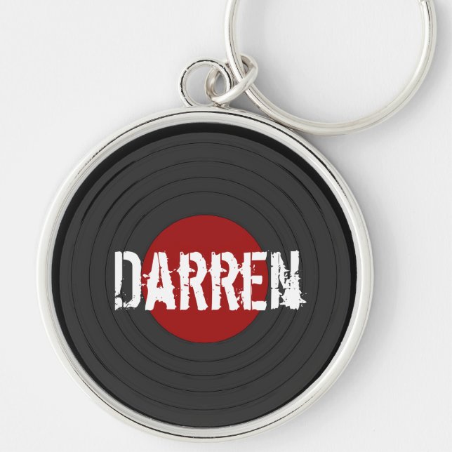 Llavero Rock N Roll Vinyl Record Personalizado (Frente)