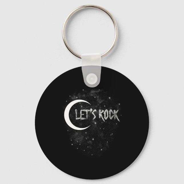 Llavero Rock On Rock Star Moon Con Prohibición De Conciert (Anverso)