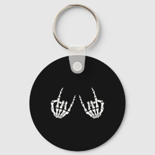 Llavero Rock On Rock Star Skeleton Hands Rocker Spooky Hal