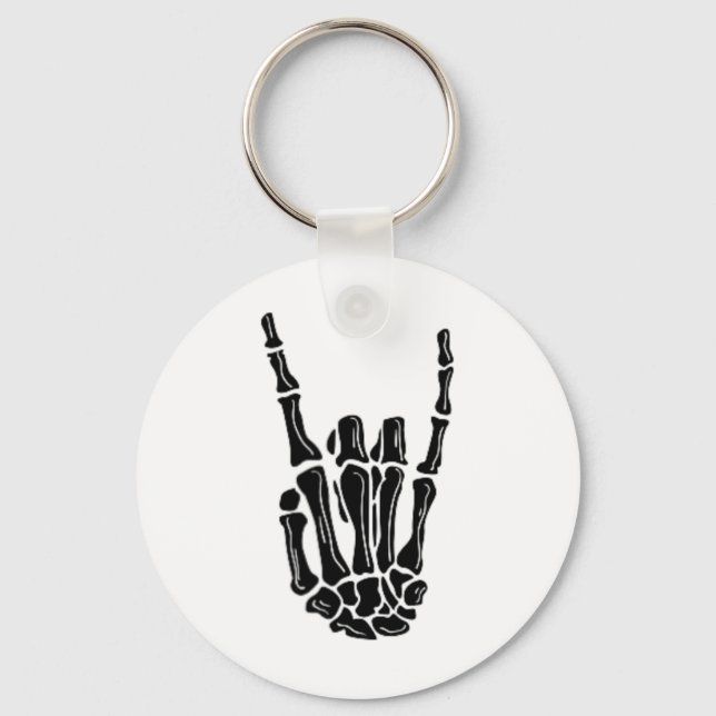 Llavero Rock On Skeleton Halloween (Anverso)