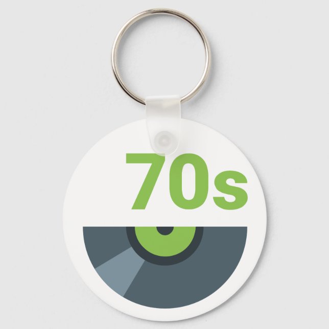 Llavero Rock Record de los años 70 (Anverso)