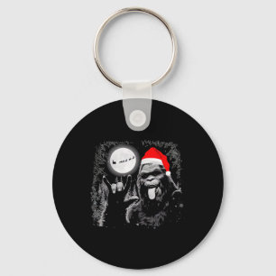 Llavero Rock Santa Bigfoot En Navidades Graciosos Navidad