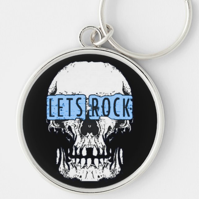 Llavero Rock Skull Round Key Chain (Frente)