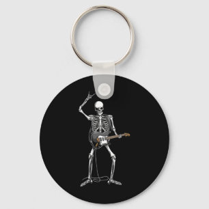 Llavero Rock Sobre El Esqueleto De Halloween Rock Guitaris