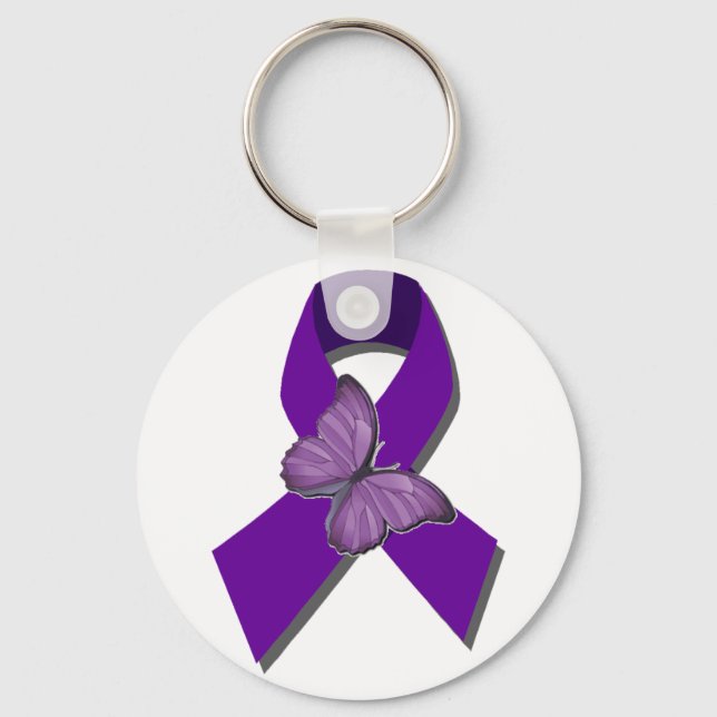 Llavero Rock the Ribbon Fibromialgia Support (Anverso)