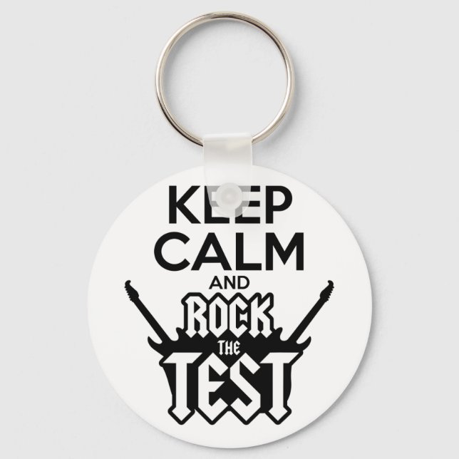 Llavero Rock The Test Day Teacher Testing Idea School (Anverso)