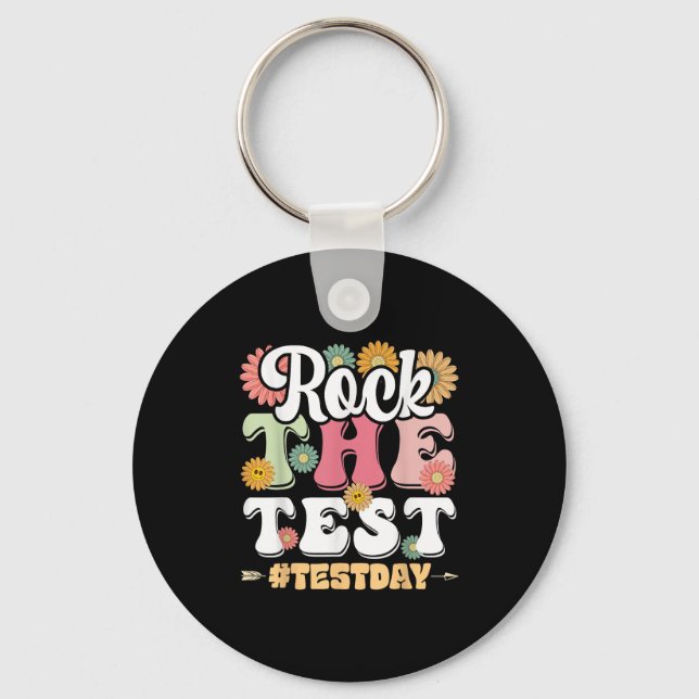 Llavero Rock The Test Testing Day Groovy Motivational Teac (Anverso)