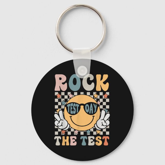 Llavero Rock The Test Testing Day Retro Sonrisa Face Teach (Anverso)