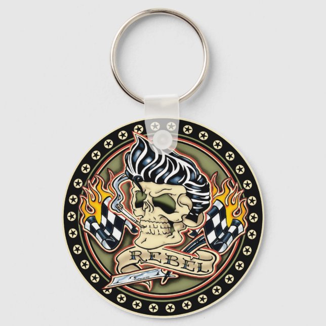 Llavero Rockabilly Rebel Keychain (Anverso)