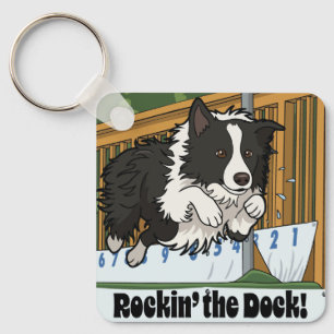 Llavero ¡Rockeando el Muelle! Border Collie Salto de Muell