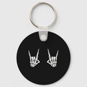 Llavero Rockero manos manos Skeleton en estrella de rock
