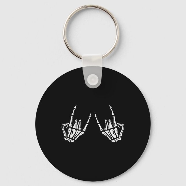 Llavero Rockero Skeleton Hand Rock On Costume Fun Hallowee (Anverso)