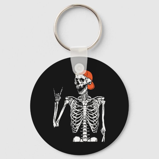 Llavero Rockero Skeleton Hand Rock On Costume Fun Hallowee (Anverso)