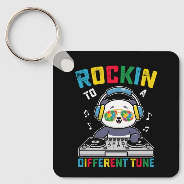 Llavero Rockin A Otra Tune Panda Autism Awareness (Anverso)