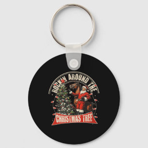 Llavero Rockin' alrededor de los Navidades Cowboy Funny Tr