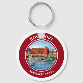 Llavero Rockport Harbour Massachusetts New England Pintura
